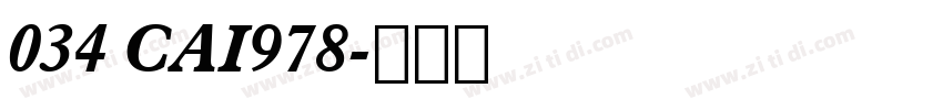 034 CAI978字体转换